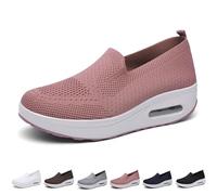 Femmes Baskets Orthopédiques, Coussin D'air Chaussures De Marche À Enfiler, Confortable Occasionnel Maillage Extensible Baskets, Poids Léger Respirant Été En Cours D'exécution Baskets(Pink,42 EU)