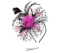 Femmes Bibi Bandeau Bandeau Fleur Perles Pois Mesh Plumes Mariage Course Eglise Tea Party Evénement Accessoire Cheveux