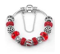 Femmes Bijoux à bricoler soi-même Perles de Strass Rouge Perles de Verre charmes Pendentif Coeur de pêche plaqué Fleur entretoise idéal pour, Bracelets