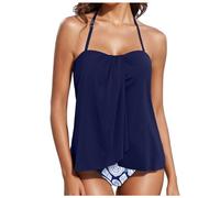 Femmes Bikini Torsadé Taille Haute Ensemble Bikini Col V Élégant Maillots de Bain 2 Pièces