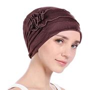 Femmes Bonnet Hijab, Couleur Unie Islamique Hijab Musulman, Respirant en Coton Élastique Chimiothérapie Oncologique Stretch Chapeaux Bonnet Nuit Bonnets Chimio pour Femmes