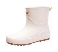 Femmes Bottes de Pluie,Bottes Pluie Semi-compensées Botte Jardin Extérieure Jardinage Courtes L'extérieur Imperméables avec Semelle intérieure Confortable Polyvalentes Chaussures