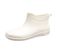 Femmes Bottes de Pluie en Caoutchouc imperméables Courtes Couleur Unie Confort Pieds Larges Jardinage Polyvalentes Chaussures