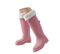 Femmes Bottes de Pluie Semi-compensées Botte Jardin Pratiques Imperméables et antidérapantes en Caoutchouc Confort Pieds Larges pour La Boue Toutes Les Saisons