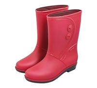 Femmes Bottes de Pluie Semi-compensées jardin confortables et robustes Chaussures Travail pour l'extérieur Imperméables Antidérapant tanche la cuisine pêche