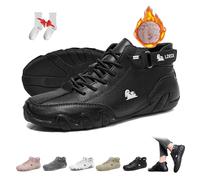 Femmes Bottes hautes en daim souple faites à la main en Italie Extérieur imperméable Léger Ultra-confort Chaussures Beck Antidérapantes Minimalistes Décontractées Baskets Randonnée Barefoot Boots(Blac