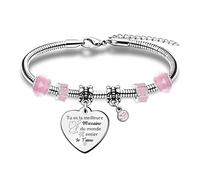 Femmes Bracelets Marraine Cadeau D'anniversaire Noël Cadeaux Thanksgiving Chaîne Serpent La Fête Mères Amour Pour Toujours AppréCier Les Citations Bijoux Souvenir Famille Rassembler Rappel Du Jour