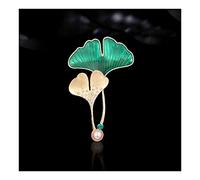 Femmes broche épingles ginkgo feuilles imitation cristal coloré femmes broche broche haut de gamme broche pweater avec accessoires broches de mode (couleur: jaune)