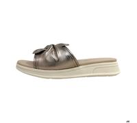 Femmes Caprice Mule Synthétique Glissement/ouvert Plat - marron métallisé 398 38