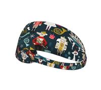 Femmes Casse-Noisette Ballet Noël Danse Imprimer Élastique Exercice Bandeau - Mode Sport Head Wrap pour Yoga, Course, Cyclisme, Gym, Tennis
