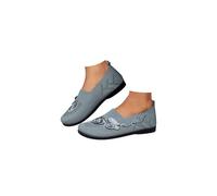 Femmes Casual Baskets Chaussures OrthopéDique Floral Papillon Broderie Glissement sur Confortable Mocassins Respirant Mode LéGer Anti-Glissement Plat Confort Vintage Chaussures
