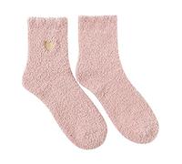 Femmes Casual Chaussettes Coeur Mignon Imprimer Coton Dame Chaussette Confortable Doux Chaud Chaussettes d'hiver Fille Marron