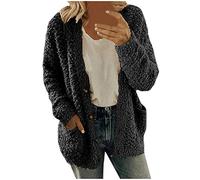 Femmes Casual Plus Size Sweater Pockets Outerwear Buttons Cardigan Coat Leggins Polaire Robe De Chambre Polaire Zippée Longue