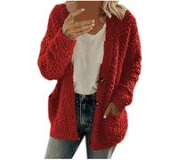 Femmes Casual Plus Size Sweater Pockets Outerwear Buttons Cardigan Coat Leggins Polaire Robe De Chambre Polaire Zippée Longue