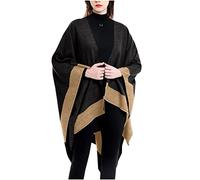 Femmes Châle Wrap Poncho Couverture Solide Finement Drapé Cape Super Doux Cosy Confort Jeter Écharpe Couverture Hiver Chaud Cardigan Écharpe Avant Ouverte pour Temps Froid/Endroits Climatisés