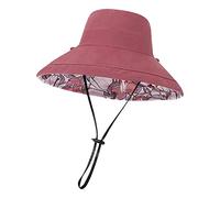 Femmes Chapeau de Soleil Eté Respirant Bob Chapeau d'été en Coton Confortable Doux Bob de Plage Voyage Réversible Capeline de Seau Protection Solaire en Plein Air Casquette Visière Anti-UV Pliable