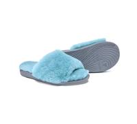 Femmes Chaussons Cuir Véritable Peau de Mouton Chaussons Laine Doublé D010