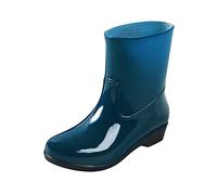 Femmes Chaussures Bottes De Pluie Courtes pour Femmes Cheville Imperméable Bottes De Pluie sans Lacet Jardin Botte Chaussures en Caoutchouc (Green 40)