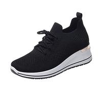 Femmes Chaussures Chaussettes Décontracté Polyvalent Commerce Extérieur Respirant Sport Décontractées Bottes De Neige Taille 8 (Black, 41) Basket Femme Blanche Running Chaussure Transparente