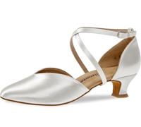 Femmes Chaussures de Danse/de Marriage 107-013-092 - Satin Blanc - 4,2 cm Spanish [UK 1,5]