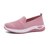 Femmes Chaussures Sport D'été Confortables Baskets Orthopédiques Plateforme avec Bande Lastique Coussin d'air Décontractées Toile Basses Randonnée pour Pieds Plats Larges