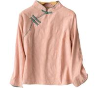 Femmes Chemise Chemisier Style Chinois Vêtements Vêtements Cheongsam Top Chinois Hanfu Traditionnel Dames Chinois Femme Tops, Colour 2, XS