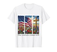 Femmes chrétiennes du 4 juillet Une nation sous la croix de Dieu T-Shirt