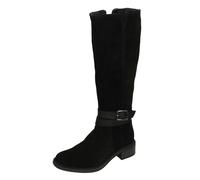 Femmes Clarks Fermeture Éclair Confort Bottes Hauteur Genou Maye Shine