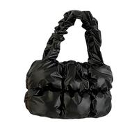 Femmes Clouds Sac Solide Sac à Main Mode Sac à Main Tout Correspondance Shopping Stylos Épaule Pendule Femmes Sac à Main Plié Shopping Épaule Haut, Noir