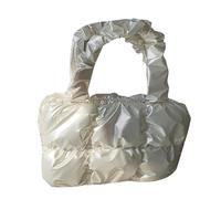 Femmes Clouds Sac Solide Sac à Main Mode Sac à Main Tout Correspondance Shopping Stylos Épaule Pendule Femmes Sac à Main Plié Shopping Épaule Haut, beige