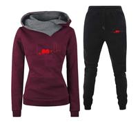 Femmes Combinaison De Sport Ensemble Confortables De Sport Sweat À Capuche Et Pantalon Respirant Jogging Y2k Combinaisons De Gymnastique Avec Poches Complets De Gymnastique Deux Couleur Unie Élégant