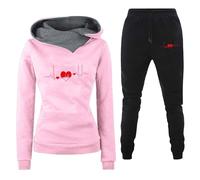 Femmes Combinaison De Sport Ensemble Confortables De Sport Sweat À Capuche Et Pantalon Respirant Jogging Y2k Combinaisons De Gymnastique Avec Poches Complets De Gymnastique Deux Couleur Unie Élégant
