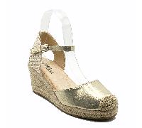 Femmes Compensées et Plateforme Cette chaussure présente un design classique et décontracté qui allie confort et style. La sangle de cheville réglable avec fermeture à boucle permet un ajustement pers