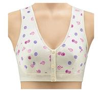 Femmes Coton Bralettes sans Fil Sommeil Sport Soutiens-Gorge Fermeture Avant Quotidien Soutien-Gorge Gilet pour Vieille Dame souffrant d'arthrite