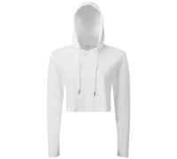 Femmes Court à Capuche T-Shirt 100% Coton Peigné T-Shirt Capuche
