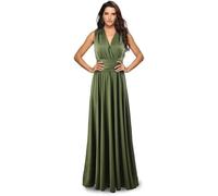 Femmes D’été Sexy Dos Nu Robes De Soirée Demoiselles D’Honneur Multiway Wrap Convertible Las Cross Bandage Robe De Soirée, Military Green China, M