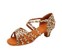 Femmes dames Low Dancing Ballroom Tango chaussures sandales (Yellow, 37)