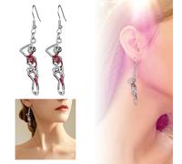Femmes Dangle d'oreilles cet Halloween avec des boucles d'oreilles enchanteresses qui reflètent l'esprit de la saison! Mini et d’ Oreille Femme (Red, 6. 5cm)