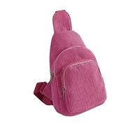 Femmes de couleur pure, sac pour femmes, sac en toile de velours simple, sac à bandoulière décontracté à une épaule sacs vendredi pour femmes, Rose, Taille unique