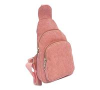 Femmes de couleur pure, sac pour femmes, sac en toile de velours simple, sac à bandoulière décontracté à une épaule sacs vendredi pour femmes, Rose, Taille unique