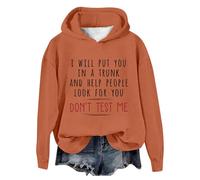 Femmes décontracté à Manches Longues Lettre Graphique imprimé Cordon de Serrage à Capuche Pull Sweats Haut Chemisier#Y