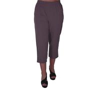 Femmes Décontracté Plaine élastiquée, Plus la Taille 3/4 Recadrés Pantalon Capri