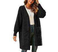 Femmes Décontractée Manche Longue Tricoté Cardigan Pull Long léger à col en V en Tricot 2024 Hiver Gilet Doux et Chaud avec Poches