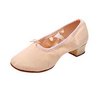 Femmes Demi Pointe Pantoufle De Ballet Comfy Chaussures De Danse pour Adulte Femme Chaussures De Ballet Doux Toile Chaussons Pilates Yoga Gymnastique Split Mi-Plate Chaussons