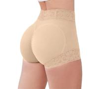 Femmes Dentelle Classique Usage Quotidien Corps Shaper Bout à Bout Culotte Shapewear pour Les Femmes Lot Shorty Femme sans Couture Culotte Périodique (Beige, XL)