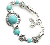 Femmes Design De Luxe Turquoise Classique Perlé Été Bracelet Bracelet Bracelets Acier Messages Cadeau Pour Bracelets Bijoux (silver-2, One Size)