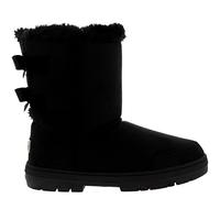 Femmes Double Arc De Haut Fourrure Étanche Hiver Pluie Neige Bottes - Noir - 37