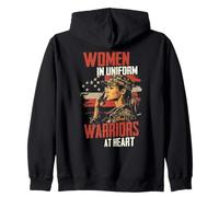 Femmes en Uniforme Warriors at Heart Design Sweat à Capuche