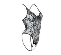 Femmes Ensemble de Lingerie Sexy Femme Chic Hot Women's Fashion Erotic Lingerie 1 Piece Sexy Lace Skeleton Open Gear No Removal See Through Hot Suit Ensemble Femme Chic (Black,XS)