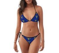 Femmes Ensembles De Bikini pour Femmes Drapeau De L'État De L'Oregon Classique Maillots De Bain Deux Pièce Triangle Ensemble Bikini 2 Pieces Bikinis Set pour Vacances Plage XXL
